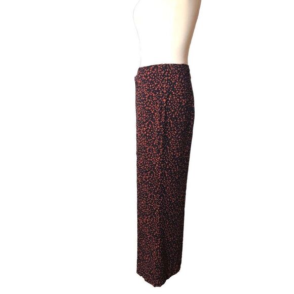 BP black and orange palazzo high waist with attach front tie belt wide leg size - Picture 7 of 13
